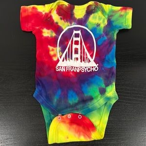 San Franpsycho Tie Die Onesie